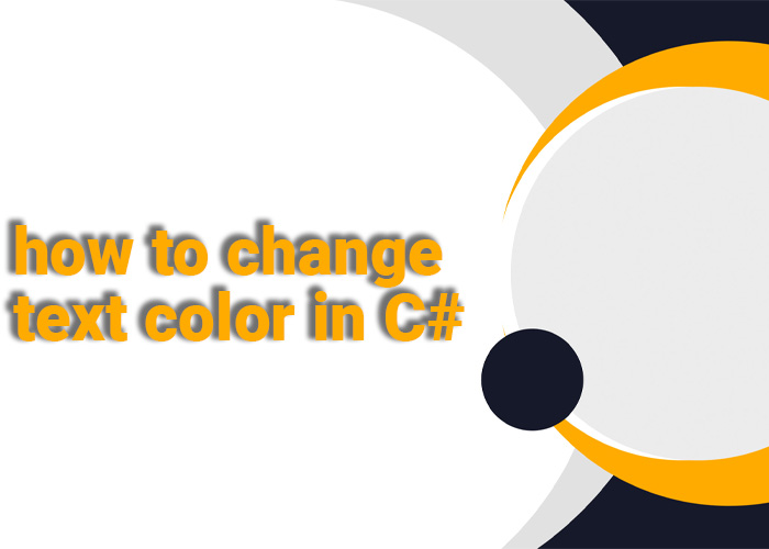 how to change text color in c#